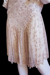 1980s Pearl Edged Zandra Rhodes Dress