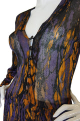 1970s Yves Saint Laurent Silk Knit Dress