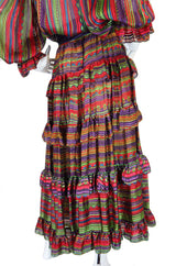 1970s Oscar de la Renta Silk Gypsy Set