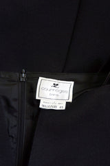 Early 1980s Courreges Patent Detail Dress