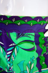 1960s Printed Velvet Pucci Wide Leg Pant