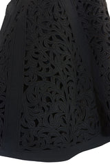 Victorian Black Cut Work Fine Wool Cape