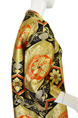 1950s Rich Metallic Silk Brocade Coat