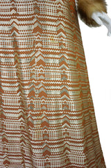 1960s Brocade & Fur Oscar De La Renta