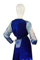 1980s Silk Chiffon & Sequin Hanae Mori