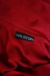 1972 Custom Red Jersey Halston Dress