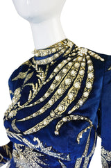 1960s Pearl Detailed George Halley Gown