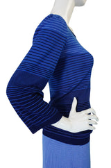 Summer 1975 Givenchy Soft Knit Stripe Pant Suit