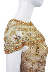 1960s Rare Nina Ricci Beaded Shift Dress