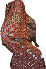 1970s Rare Silk & Suede Jean Muir Dress