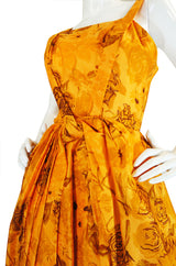 1950s Draped Silk Suzy Perette Dress
