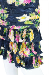 1980s Printed Silk Ungaro Wiggle Dress