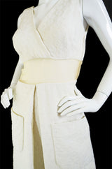 1960s Mesh Inset Brocade Jumpsuit