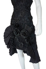 Rare 1970s Carven Lace Strapless Dress