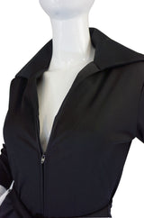 1970s Lanvin Black Jersey Jumpsuit