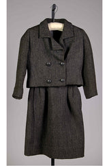 c1958 Museum Held Balenciaga Haute Couture Purple Suit