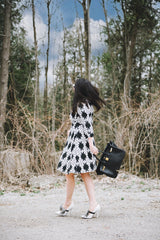 Spring 1969 Donald Brooks Graphic Black & White Dress