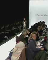 Stunning Fall 2006 Oscar de la Renta Runway Gold & Silver Sequin & Bead in Silk Netting Dress