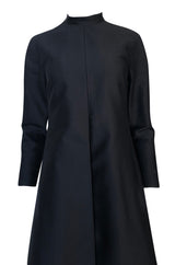 Fall 2013 Valentino Runway Finale Long Sleeve Simple & Graceful Black Dress