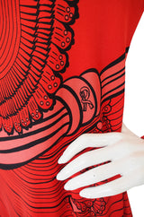 1970s Trompe l'oeil Roberta de Camerino Dress