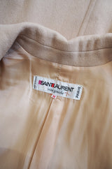 1970s Yves Saint Laurent Cream Coat