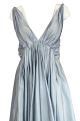 Spring 2007 John Galliano for Christian Dior Pale Blue Silk Voluminous Dress