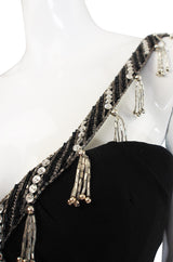 1970s Beaded Bob Mackie Silk Jersey Gown