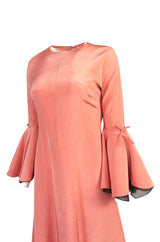 Documented 1960s Sybil Connolly 'Cream Puff' Extravagant Sleeve Dress