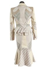 Highly Documented Spring 2004 Alexander McQueen 'Deliverance' Look 55 Patchwork Suit