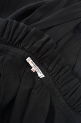 1970s Yves Saint Laurent Black Cotton Tuxedo Shirt