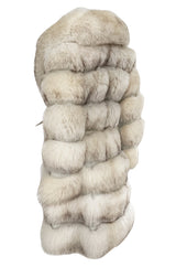 1960s Schiaparelli Convertible Two Length Fox Fur & Leather Coat