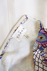 1970s Jean Varon Print Dress & Patent Belt
