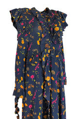 Fall 2016 Vetements Blue Floral Jersey Runway Dress Look 41