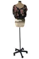 Iconic Spring 2003 Gucci by Tom Ford Runway Cherry Blossom Kimono Mini Dress