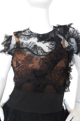 Rare 1942 "It's Not True" Adrian Silk & Lace Gown