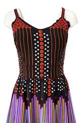 c.1974 Lanvin by Jules-Francois Crahay Pretty Printed Dress w Scarf