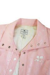 1980s Iconic Courreges Pink Crop Jacket
