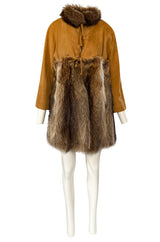 Rare 1968 Bonnie Cashin Museum Held Fox Fur & Suede Coat