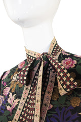 1970s Emanuel Ungaro Silk Print Dress