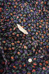 1960s Rare Tiny Floral Print Jeff Banks Silk Shirt