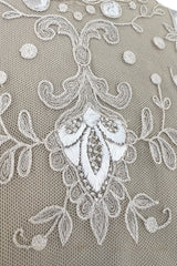 Spring 2006 Christian Lacroix Haute Couture Runway Embroidered Ivory Net Top