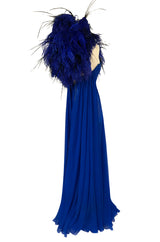 F/W 2004 Jean Louis Scherrer Haute Couture Runway Dress & Feather Cape