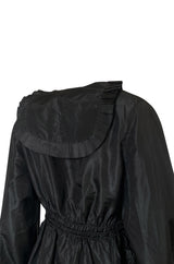 Teens or 1920s Ballas Hess Black Silk Jacket w Gorgeous Pockets & Sleeves