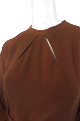 1960s James Galanos Cut Out Neck Dress
