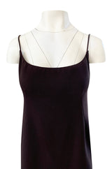 Spring 1968 Unlabeled Norman Norell Deep Brown Dress w Dipped Back