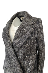 Pre-Fall 2011 Stella McCartney Grey Wool Boucle Low Button Coat