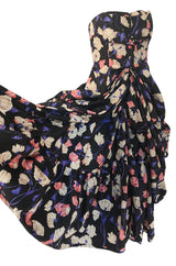 Iconic Resort 2008 Prada Runway & Ad Campaign Silk Floral Couture Dress