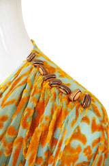 1980s Krizia Cut Silk Velvet Pant & Top Set