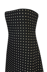 S/S 2000 Yves Saint Laurent by Alber Elbaz Black & White Strapless Dress