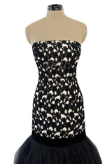 Fabulous Fall 2015 Oscar de la Renta Runway Look 51 Black & White Strapless Dress